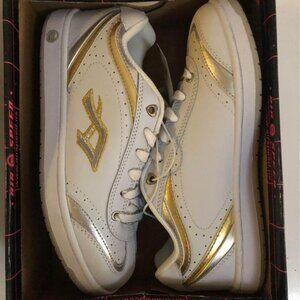 White Gold and Silver Diva Sneakers